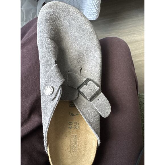 Size 9-9.5 (EU 40) - Birkenstock Boston Suede - Taupe - Womens - Picture 7 of 10
